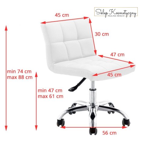 Krzesło kosmetyczne A-5299 białe