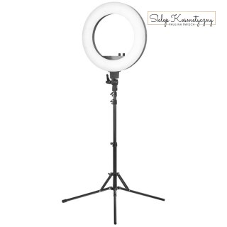 Lampa pierścieniowa Ring light 18' 48W led czarna + statyw