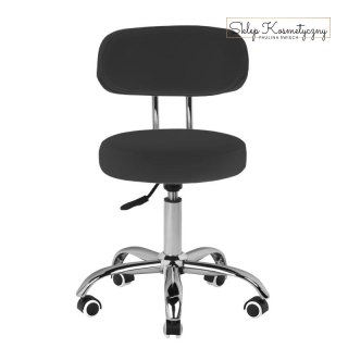 Taboret kosmetyczny do pedicure A-007 czarny