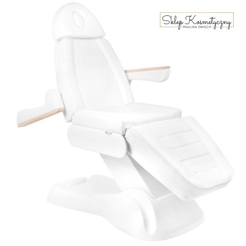 Fotel kosmetyczny elektryczny SILLON Lux 273b + taboret 304 biały
