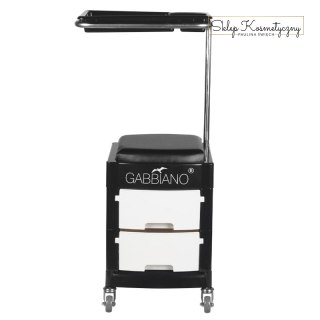 Pomocnik - taboret do pedicure 16 plus czarny/biały