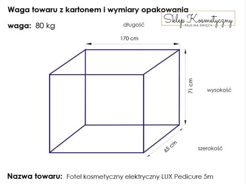 Fotel kosmetyczny elektr. Lux pedi 5M