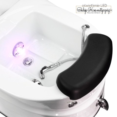 Fotel pedicure spa AS-122 white z funkcją masażu i pompą