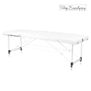 Stół składany do masażu aluminiowy komfort Activ Fizjo 3 segmentowy white