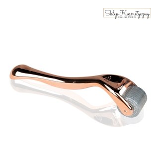 Derma roller do mezoterapii rose gold 0,25 mm 192 igły tytanowe