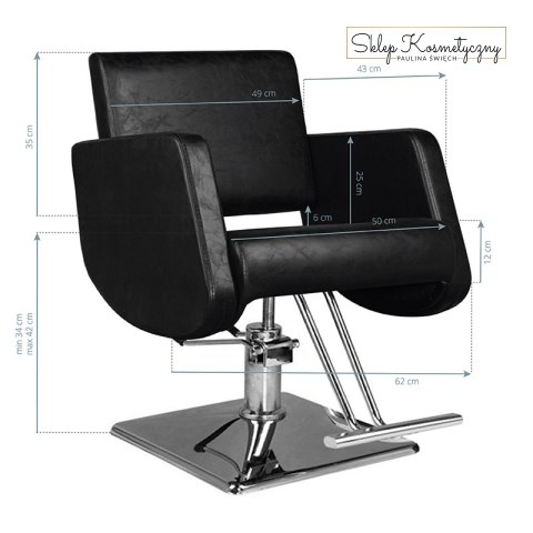 Hair System fotel fryzjerski SM376 czarny