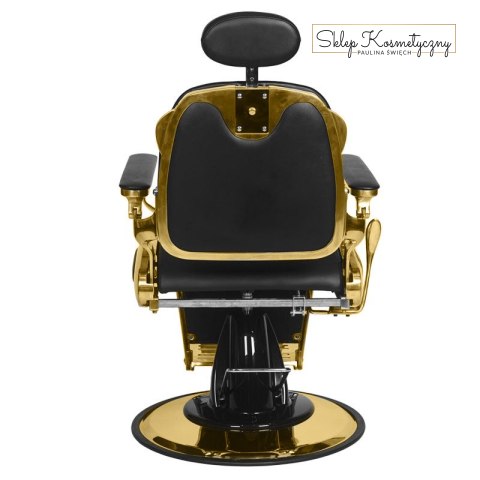 Gabbiano fotel barberski Francesco Gold czarny