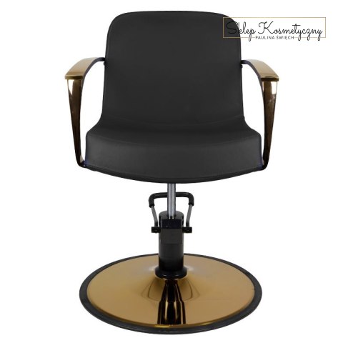 Gabbiano fotel do stylizacji złoty Bolonia czarny