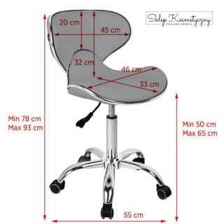 Gabbiano taboret kosmetyczny Q-4599 szary