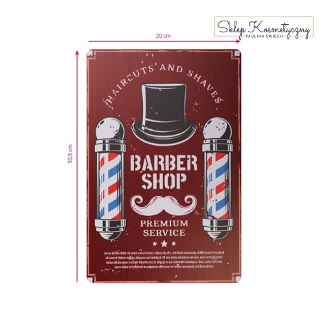 Tablica ozdobna barber B030