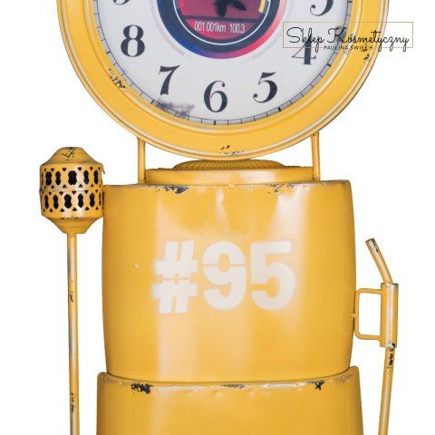 Zegar dekoracja dystrybutor żółty