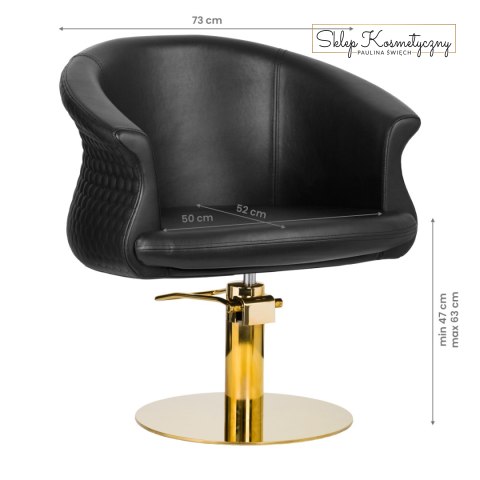 Gabbiano fotel fryzjerski Wersal złoto czarny