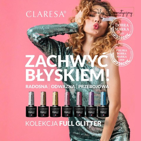 CLARESA Lakier hybrydowy FULL GLITTER 1 -5g