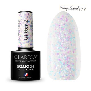 CLARESA Lakier hybrydowy GLITTER 2 -5g