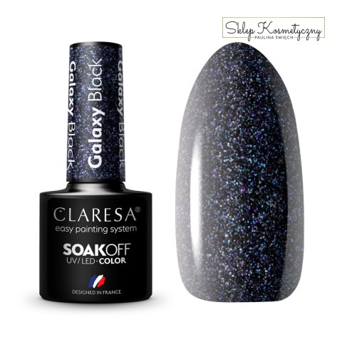 CLARESA Lakier hybrydowy Galaxy Black 5g