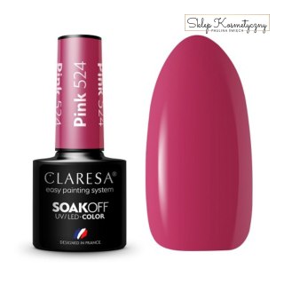 CLARESA Lakier hybrydowy PINK 524 -5g