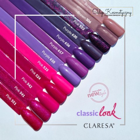 CLARESA Lakier hybrydowy PINK 524 -5g