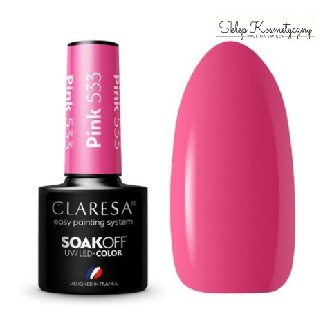 CLARESA Lakier hybrydowy PINK 533 -5g