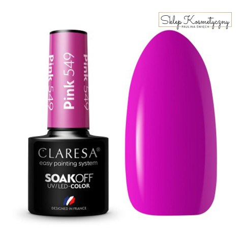 CLARESA Lakier hybrydowy PINK 549 -5g