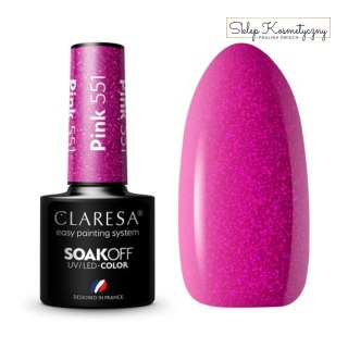 CLARESA Lakier hybrydowy PINK 551 -5g