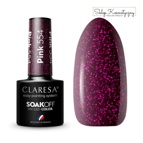 CLARESA Lakier hybrydowy PINK 554 -5g