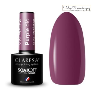 CLARESA Lakier hybrydowy PURPLE 616 -5g