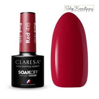 CLARESA Lakier hybrydowy RED 418 -5g