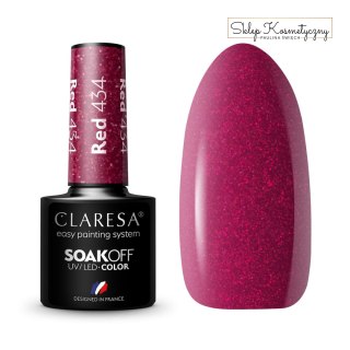 CLARESA Lakier hybrydowy RED 434 -5g