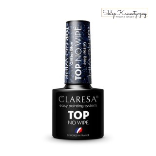 CLARESA Top No Wipe 5g Glitter Blue