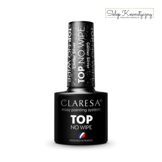 CLARESA Top No Wipe 5g Glitter Silver