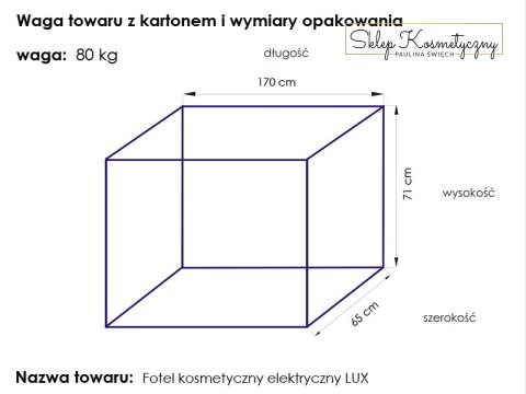 Fotel kosmetyczny elektr. Lux biały podgrzewany