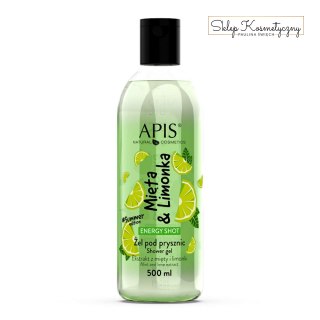 Apis energy shot, żel pod prysznic mieta&limonka 500 ml