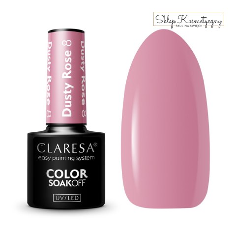 CLARESA Lakier hybrydowy DUSTY ROSE 8 -5g