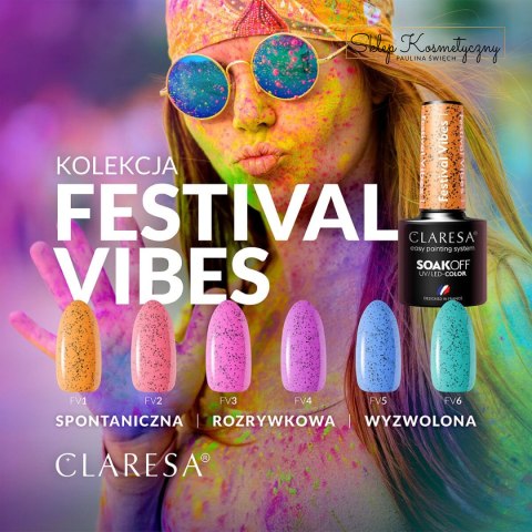 CLARESA Lakier hybrydowy Festival Vibes 6 -5g