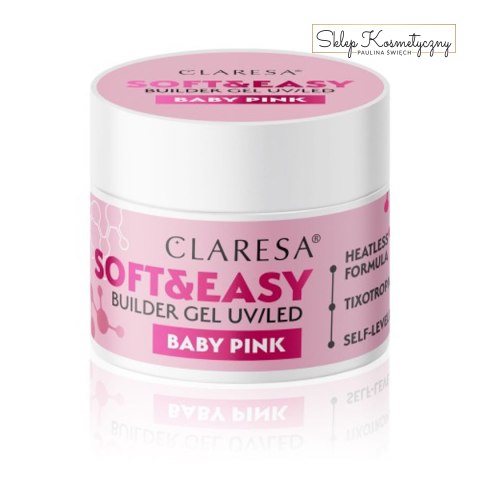 Claresa żel budujący Soft&Easy gel baby pink 12g