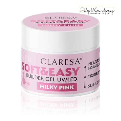 Claresa żel budujący Soft&Easy gel milky pink 12g