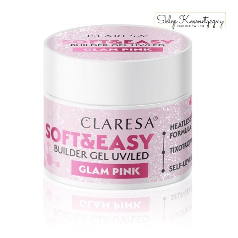 Claresa żel budujący Soft&Easy glam pink 12 g