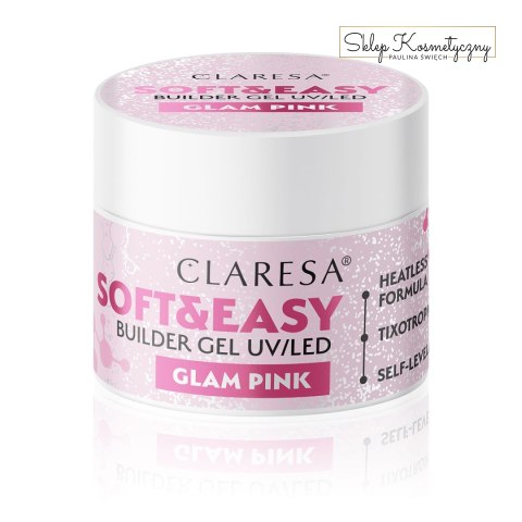 Claresa żel budujący Soft&Easy glam pink 45 g