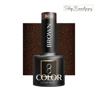 OCHO NAILS Lakier hybrydowy brown 808 -5 g