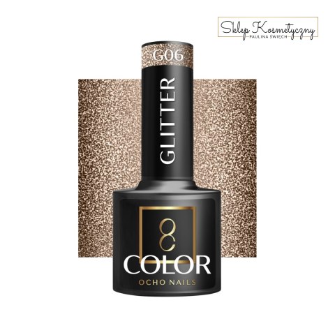 OCHO NAILS Lakier hybrydowy glitter G06 -5 g