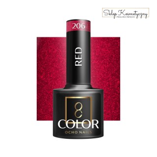 OCHO NAILS Lakier hybrydowy red 206 -5 g