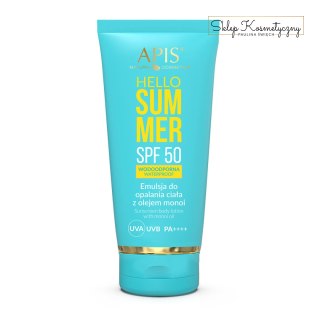 Apis hello summer spf 50 emulsja do opalania z olejem monoi 200 ml