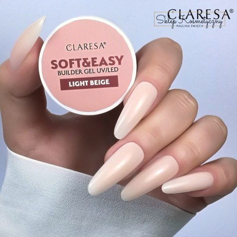 Claresa żel budujący Soft&Easy gel light beige 12g