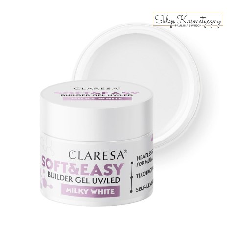 Claresa żel budujący Soft&Easy gel milk white 12g