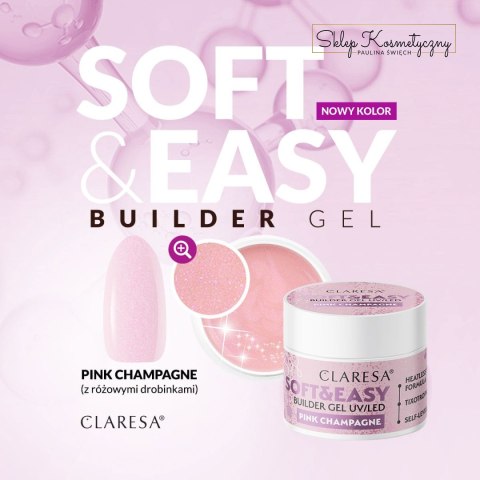 Claresa żel budujący Soft&Easy gel pink champagne 12g