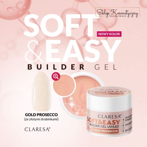 Claresa żel budujący Soft&Easy gold prosecco 45g