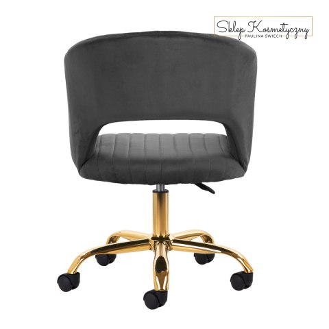 4Rico krzesło obrotowe QS-OF212G aksamit szare