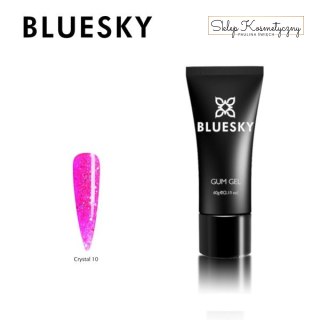 Akrylożel Bluesky Gum Gel Crystal 10 różowy brokat 60g