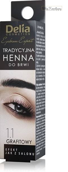 Delia henna do brwi tradycyjna 1.1 grafitowa 2g