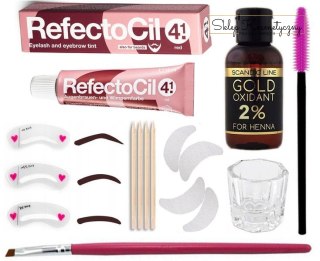 REFECTOCIL Henna 4,1 + Oksydant + Kieliszek zestaw XXL